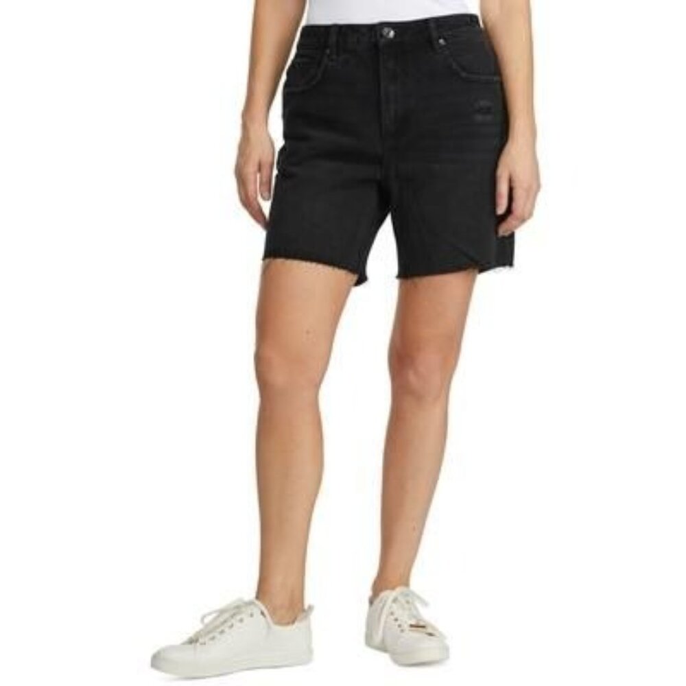 Numero Juniors' High-Rise Shorts - Black, Size 27, New